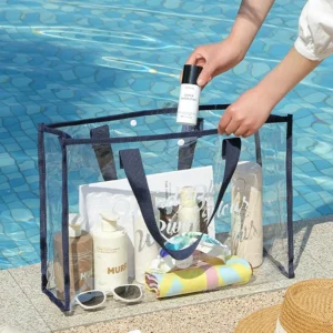 Transparent Pvc Women's Handbag with Letter Pattern