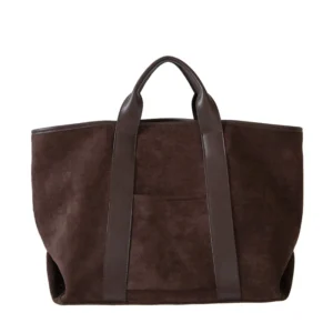 Trendy Vintage Pu Leather Soft Velvet Suede Tote Bag Hobo Shoulder Hand Bags Satchel Quiet Luxury Purse for Women