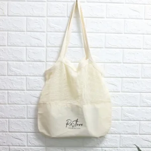 Selling Reusable Fruit Vegetable Product Tote Cotton Mesh Shopping Bag with Handle