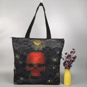 Heavy Duty Tote Bag with Logo Small Canvas Plush Pocket Beach Eco Friendly Folding