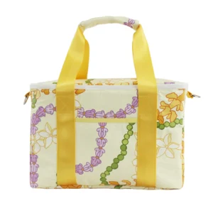 Logo Puakenikeni Lei Food Drink Peva Insulated Tyvek Cooler Bag Outdoor Picnic Keep Cool Waterproof