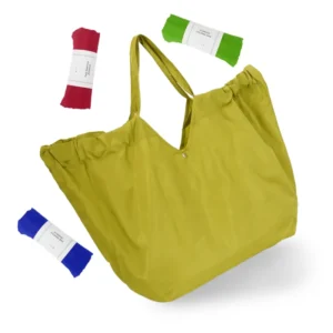 Spacious Eco-friendly Recyclable Waterproof Non-woven Tote Bag with Strong Straps Foldable Design for Travel and Picnic Shopping