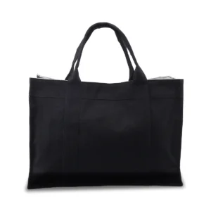Logo Printed Handle Canvas Beach Shopping Bags Organic Fashion Women Cotton Travel Tote