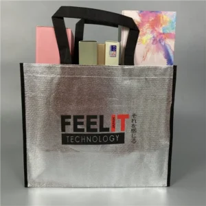 Laminated Tote Bag with Zipper