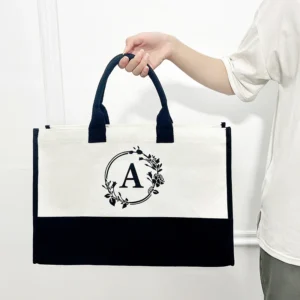 Extra Large Canvas Letter Beach Bag