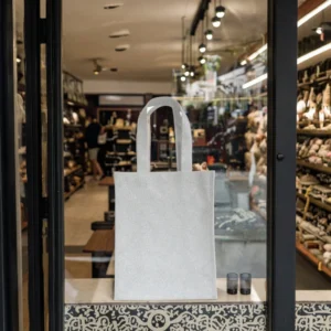 Customizable Silver Glitter Eco Rpet Non Woven Tote Shopping Bags Fashionable Boutique Reusable with Logo