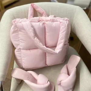 Lightweight Quilted Nylon Tote Bag