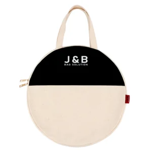 Eco-friendly Natural Canvas Tote Bag Arrival Round Shopping with Logo Print Made for Advertising