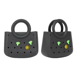 Trendy Eva Waterproof Cartoon Pattern Eco-friendly Beach Bag for Women Fashionable Diy Hollow Travel Shopping Bags
