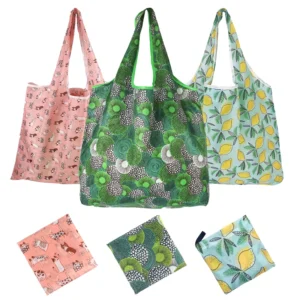 Foldable Polyester Tote Bag Reusable Large Capacity Shopping for Supermarket