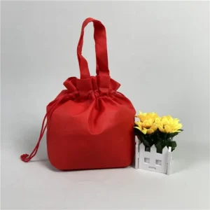 Non Woven Shoes Laundry Bag Packing Drawstring Eco Metallic Trolley Cart