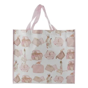 Logo Reusable Supermarket Grocery Packaging Rpet Non-woven Shopping Bags for Boutiques