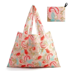 Heavy Duty Extra Large 210d Oxford Foldable Shopping Bag Eco-friendly Collapsible Folded Grocery Tote for Supermarket