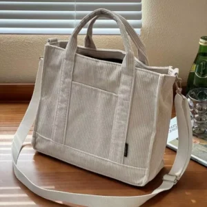 Logo Eco-friendly Velvet Tote Bag for Women Recyclable Crossbody Shopping Zipper Autumn Fashion Letter Pattern