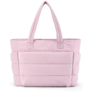 Women Lightweight Puffy Handbag Foldable Tote Bag for Beach Gym Travel Shopping Work Eco Friendly Nylon Ladies