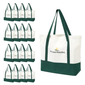 Stylish Functional Large Tote Bag -blocked 100% Cotton Eco-friendly Shopping for Supermarket Daily Use