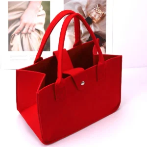 Promotion Felt Cloth Tote Lunch Bag Logo Printing Luxury Handle Cotton Wedding Christmas Party Shopping