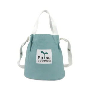 Logo Mini Canvas Tote Bag Pocket White Blue Grocery Shopping Long Shoulder Crossbody Letter Pattern for Daily Life