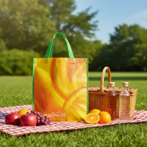 Customizable Pattern Non Woven Supermarket Tote Shopping Bag with Personalized Logo