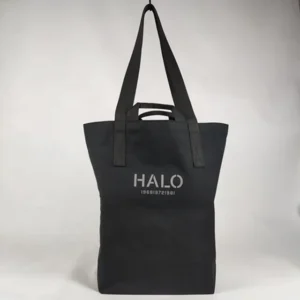 Black Cotton Shopping Bag for Logo Cute Blank Canvas Small Bags Ladies Heavy Sling Tote