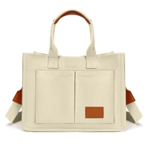 Logo Women's Tote Bag Canvas Shoulder Crossbody Bags for Women Korean Female Handbags with Short Handle