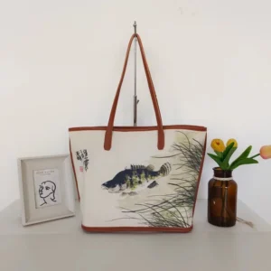 Eco-friendly Canvas Leather Tote Bag
