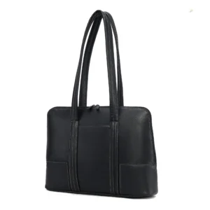 High Quality Eco Pu Leather Tote Bag Women Logo Multifunction Business Laptop Handbag Cotton Lining Zipper City Life