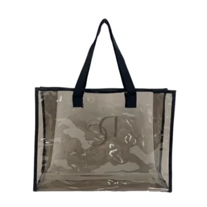 Black Glossy Pvc Tote Bag