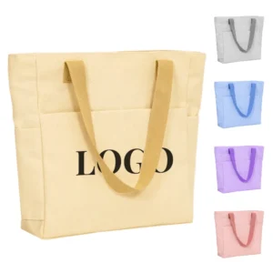 Customizable Multi- Eco-friendly Fashion Canvas Tote Bag with Prominent Logo Area for Brand Promotion and Everyday Shopping