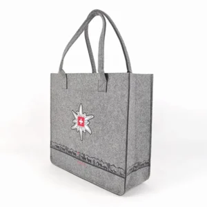 Capacity Colorful Felt Shopping Tote Bags with Logo Felted Fabrics Bag Eco Friendly