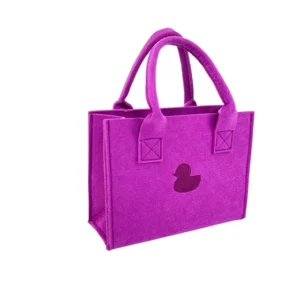 Reusable Logo Large Capacity Eco-friendly Felt Tote Handbags for Women's Grocery Shopping Bags