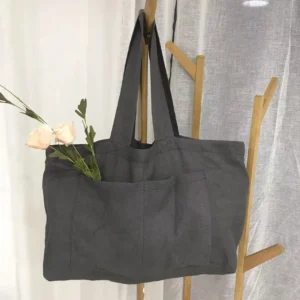 Customizable Linen Tote Bag