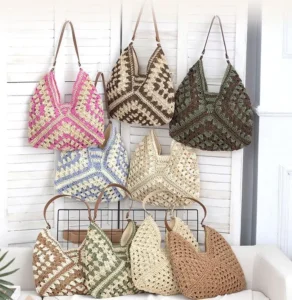 High-capacity Woven Straw Tote Bag