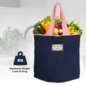 Stylish Spacious Customizable Eco-friendly Canvas Tote Bag for Farmers' Market Shopping Essentials