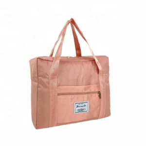 Large Vintage Leather-look Duffle Weekender Bag Women's Travel Duffel with Fashionable Polyester Style