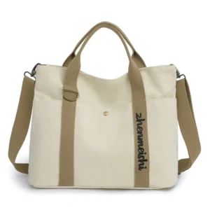 Fashion Canvas Tote Bag with Zipper