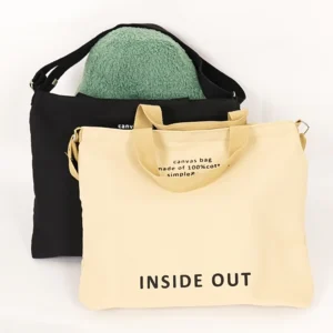 Durable Reusable Eco-friendly Fashion Large Capacity Canvas Tote Bag for School Office Casual Outings