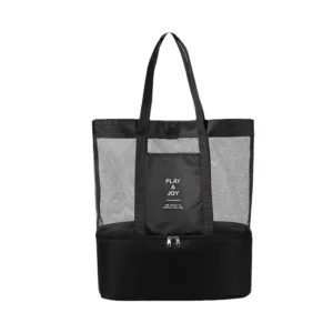 Beach Bag with Cooler and Mesh Pockets
