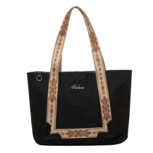 Fashion Women Handbag Casual Briefcase Bohemian Strap Shoulder Bags Travel Office College Laptop Tote Bag Nylon