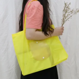 Eco-friendly Reusable Portable Grocery Lightweight Rpet Polyester Foldable Shopping Bags