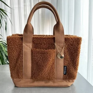 Faux Fur Tote Bags Women Luxury Designer Handbags Purses Sequined Small Shoulder Lunch Zipper Canvas Bento Plush Bag