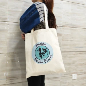 Logo Printing Rrcycled Calico Cotton Canvas Shopping Bag Organic Grocery Tote