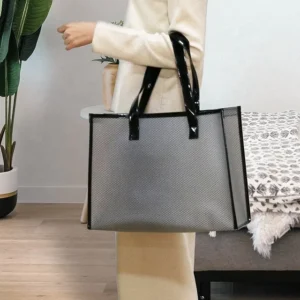 Customized Abrazine Lady Shopping Handbag Durable Casual Tote Large Capacity Portable Open Two Customizable Logo