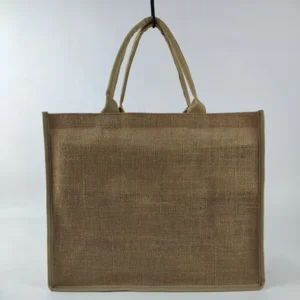 Large Jute Tote Bags with Leather Handles