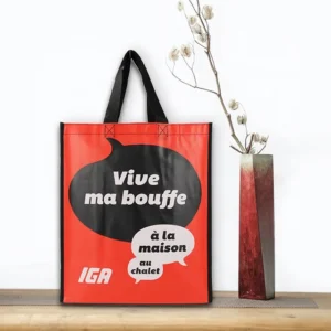 Customizable Pattern Printed Rpet Non Woven Supermarket Grocery Packaging Reusable Shopping Bag