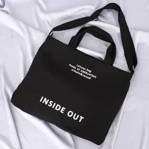 Durable Oversize Fashion Canvas Tote Bag Eco-friendly Heavy-duty Large Capacity with Zipper Closure for Travel Work Daily Use