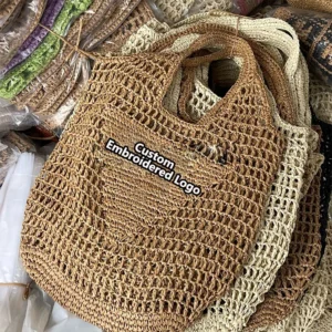 Embroidery Woven Shoulder Bag