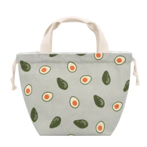 Printing Design Cotton Canvas Shopping Bag with String Natural Eco Drawstring Tote Print for Gift