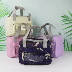 Portable Thermal Insulated Cooler Tote Bag for Lunch Delivery Picnic and Travel