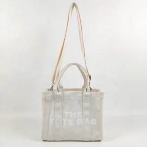 Promotional Large Sturdy Canvas Grocery Tote Bag Women Shoulder with Printed Logo